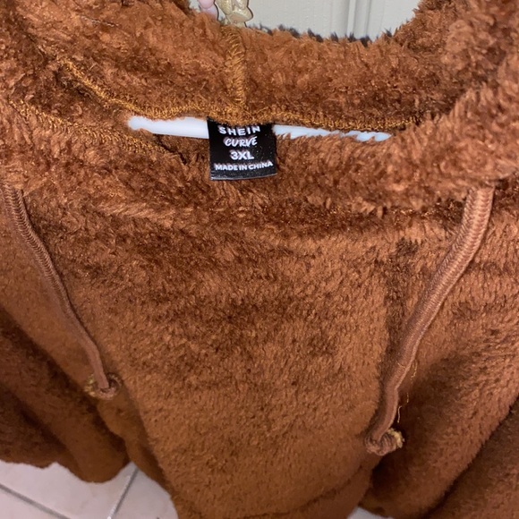 SHEIN brown very soft hoodie - Picture 2 of 3